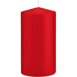 1x Kaarsen rood 8 x 15 cm 69 branduren sfeerkaarsen - Stompkaarsen