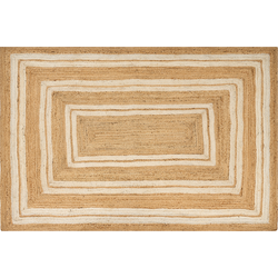 Beliani ELMALI - Gevlochten-Beige-Jute