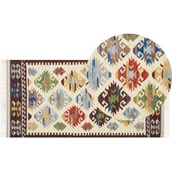 AKNALICH - Kelim vloerkleed - Multicolor - 80 x 150 cm - Wol