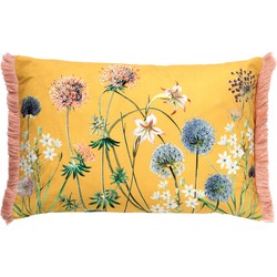 Dutch Decor BLOOM - Sierkussen met bloemenpatroon Golden Glow 40x60 cm - geel - Dutch Decor