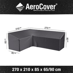 AeroCover | Loungesethoes 270 x 210 x 85 x 65(h) cm | L-vorm Links