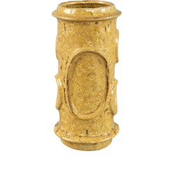 PTMD Bloempot Gregorie - 12x12x24 cm - Keramiek - Geel