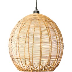 Groenovatie Rotan / Rieten Hanglamp, Handgemaakt, Naturel, Rond, ⌀40 cm