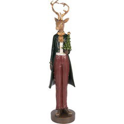 Clayre & Eef Decoratie Beeld Hert Bruin Kunststof