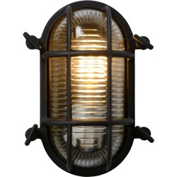 Modern met een verfijnd design wandlamp buiten E27 IP44 zwart