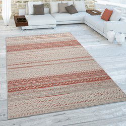Binnen en Buitenkleed Ostivia - Boho - Rood - 80x150 cm