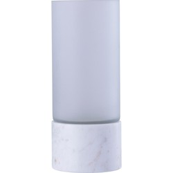 PTMD Windlicht Conree - 10x10x25 cm - Glas - Wit