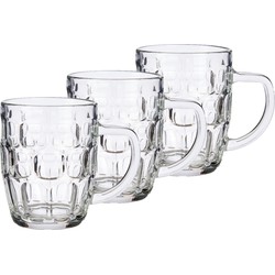 Set van 6x glazen bierpul/pitcher 520 ml - Bierglazen