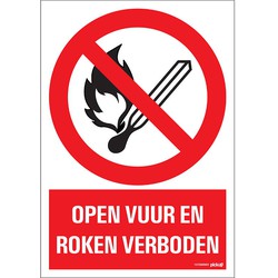 Deco picto open vuur en roken verbod