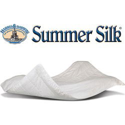 H&D Summer Silk Zijden Zomerdekbed - 100% Natuur Wilde zijde vulling - Tijkstof van 100% puur Percal zachte Katoen - Tweepersoons - 200x200cm