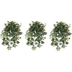 3x Groene Hedera Helix klimop weerbestendige kunstplanten 65 cm - Kunstplanten