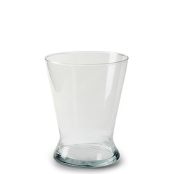 Jodeco Bloemenvaas Xana - helder transparant - glas - D15,5 x H19 cm - Vazen