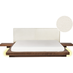 Beliani ZEN - Tweepersoonsbed-Bruin-MDF