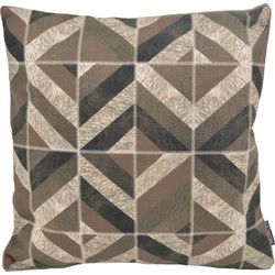 Sierkussen Stripe Patchwork #2 | 45 x 45 cm | PU Leder