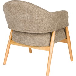 Housecraft Living Indy Fauteuil met armleuning Donker bruin/ donker Beige