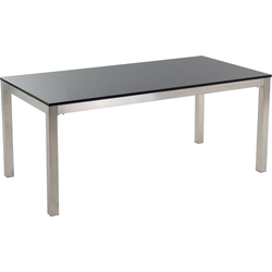 Beliani GROSSETO - Eettafel-Zwart-Graniet, RVS