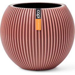 Vaas bol Groove 12x10 roze bloempot