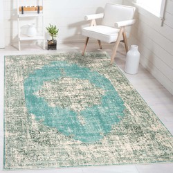 Burano vloerkleed - Medaillon Vintage - Mint Groen