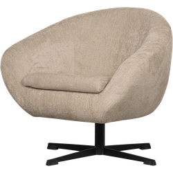 BePureHome Desert Draaifauteuil - Polyester - Zand - 70x85x74