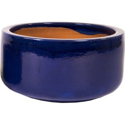 Pot bowl Glazed d31h15 blauw - MCollections