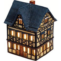 Wurm Lichthaus Glocken-Weinhaus Ahrweiler van porselein, bruin/zwart (B/H/D) 15x20x13cm.