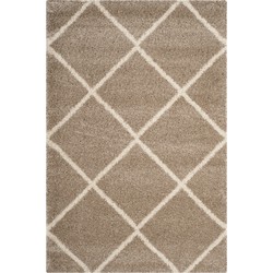 Safavieh Shaggy Indoor Woven Area Rug, Hudson Shag Collection, SGH281, in Beige & Ivory, 155 X 229 cm