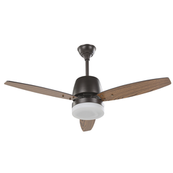 Beliani MLAVA - Plafondlamp met ventilator-Donkere houtkleur-MDF, IJzer