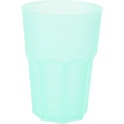 Limonade/drinkbeker kunststof - mintgroen - 480 ml - 12 x 9 cm - Bekers