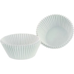 Muffin en cupcakes maken vormpjes - papier - wit - set 100x stuks - 6 cm - Muffinvormen / cupcakevormen