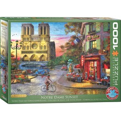 Eurographics Eurographics puzzel Notre Dame Sunset - Dominic Davison - 1000 stukjes