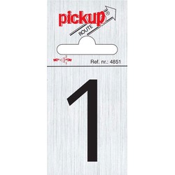 Route alulook 60 x 44 mm Sticker zwarte cijfer 1 pick up