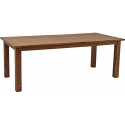 Livingfurn - Eetkamertafel DK - Teak Hout - 220x100 cm - Bruin