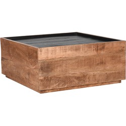 LABEL51 Salontafel Noble - Rough - Mangohout - 80x80 cm