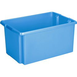 Sunware opslagbox 51 L - kunststof - blauw - 59x39x29 cm - Opbergbox