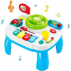 Allerion Speeltafel Auto - Educatief Speelgoed - Activiteiten Tafel - Multifunctioneel - Met Licht en Geluid - Peuter en Kleuter vanaf 1 jaar - STEM Speelgoed