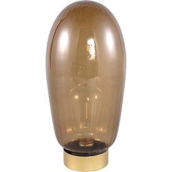 PTMD Lennon Brown glass LED light gold base