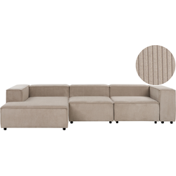 Beliani APRICA - Modulaire Sofa-Bruin-Corduroy
