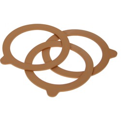 Le Parfait Weckpot inmaakringen - 10x - rubber - oranje - 11 cm - Weckpotten