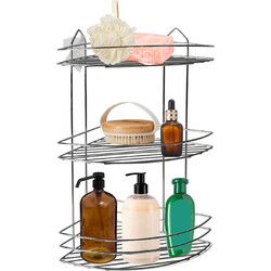 Gerimport Doucherek - ijzer - 3 laags - 46 cm - Douche- en badrekjes