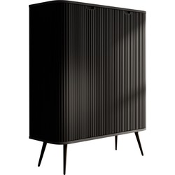 Meubella - Dressoir Zakari - Zwart - 103 cm