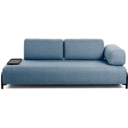 Kave Home - 3-zitsbank Compo blauw met klein dienblad 232 cm