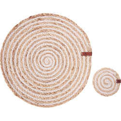 Beliani QUININE - Placemats en onderzetters-Natuurlijk-Jute