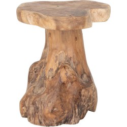 MUST Living Stool Mushroom Natural,45xØ40 cm, teakwood roots