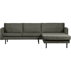 BePureHome Chaise Longue Rechts Rodeo - Velvet - Frost - 85x300x155