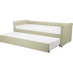 Beliani LIBOURNE - Onderschuifbed-Beige-Polyester