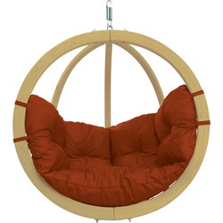 Amazonas Globo Chair Hangstoel - 1 Persoons - Hout - Terracotta Kussens