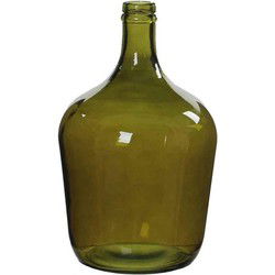 Mica Decorations Vaas Diego - groen - gerecycled glas - 18 x 30 cm - Vazen
