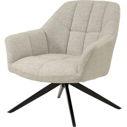 Livingfurn - Fauteuil - Tom Sand - Beige - Stof