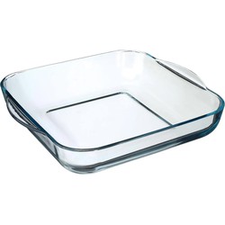 Ovenschaal vierkant - Transparant - Geglazuurd glas - 29 x 29 x 6 cm - Ovenschalen