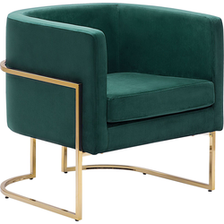 SIRKKA - Fauteuil - Donkergroen - Fluweel